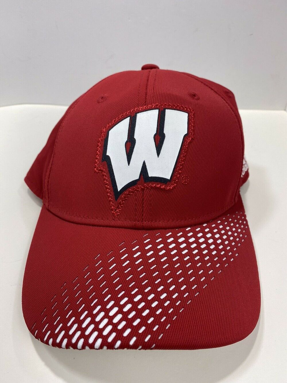 Wisconsin Badgers Hat Adidas Red & White UW SnapBack Baseball Cap OSFM